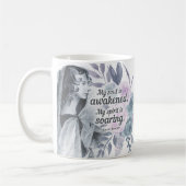 Mug Anne Bronte Citation Mon Âme Est Éveillé Floral (Gauche)