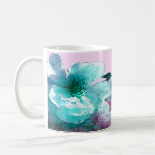 Mug Anneaux avec pétales de rose blanche