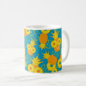 Mug Anneaux d'ananas et d'ananas. Pat à gribouillis (Devant droit)