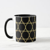 Mug Anneaux d'or sur Black Modern Chic (Gauche)