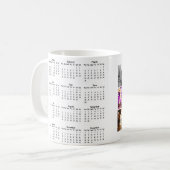 Mug Année 2025 Calendrier 5 Collage photo (Devant gauche)