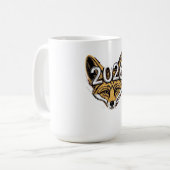 Mug Année 2026 Fennec Fox Mascot - audacieux Conceptio (Devant gauche)
