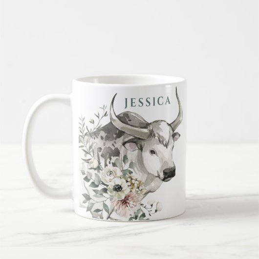 Mug Année aquarelle de l'Ox | Nouvel an Chinois (Gauche)