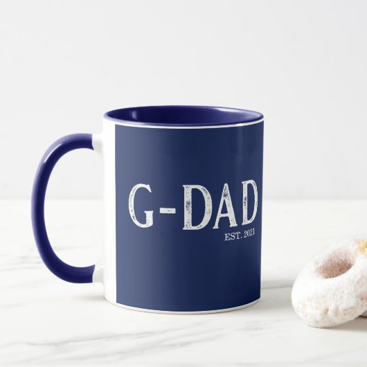 Mug Année Blue G-Dad de la Marine (Avec donut)