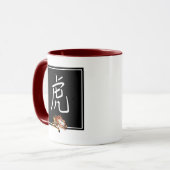 Mug Année chinoise de calligraphie du tigre (Devant gauche)