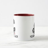 Mug Année chinoise de coupe du papier du tigre (Centre)