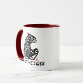 Mug Année chinoise de coupe du papier du tigre (Devant gauche)