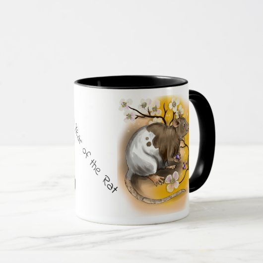 Mug Année chinoise de zodiaque du rat (Devant droit)