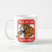 Mug Année chinoise du cadeau 1962 de tigre (Gauche)
