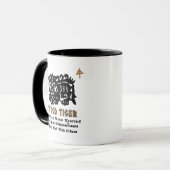 Mug Année chinoise du cadeau 1974 en bois de tigre (Devant gauche)