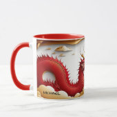 Mug Année chinoise du dragon | Année et nom personnali (Gauche)
