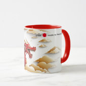 Mug Année chinoise du dragon | Année et nom personnali (Devant droit)
