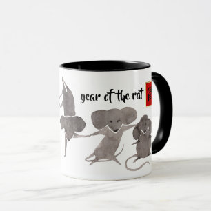 Mug Année chinoise du rat  Année personnalisée