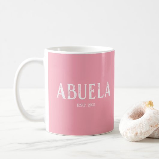 Mug Année d'Abuela rose (Avec donut)