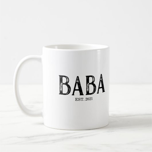 Mug Année de création de Baba (Gauche)