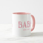 Mug Année de création de Baba rose (Devant droit)