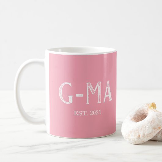 Mug Année de création de G-Ma rose (Avec donut)