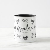 Mug Année de création de la grand-mère noire (Centre)