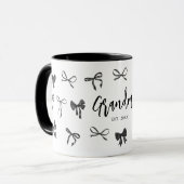 Mug Année de création de la grand-mère noire (Devant gauche)