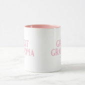 Mug Année de création de la grande grand-mère rose (Centre)
