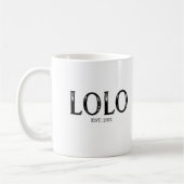 Mug Année de création de Lolo (Gauche)