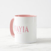 Mug Année de création de YiaYia rose (Devant gauche)