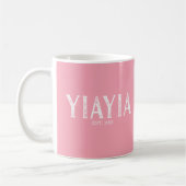 Mug Année de création de YiaYia rose (Gauche)