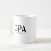 Mug Année de création d'Opa (Devant gauche)