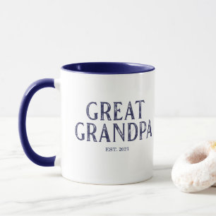 Mug Année de création du grand-père bleu marine