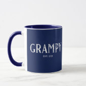 Mug Année de création Grampy bleu marine (Gauche)