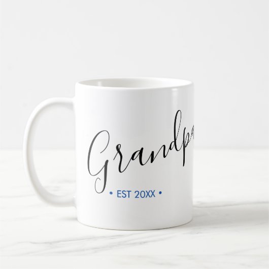 Mug Année de création personnalisée pour papy (Gauche)