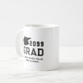 Mug Année de graduation simple GRAD Garanties personna (Devant gauche)