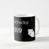 Mug Année de la souris Rat 2020 avec texte (Devant droit)