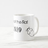 Mug Année de la souris Rat 2020 avec texte (Devant droit)