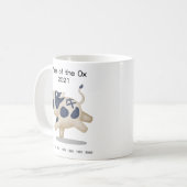 Mug Année de l'Ox Cute Zodiac Animal 2021 (Devant gauche)