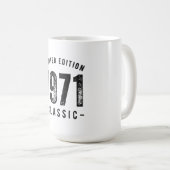 Mug Année de naissance classique 1971 (Devant droit)