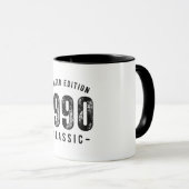 Mug Année de naissance classique 1990 (Devant droit)