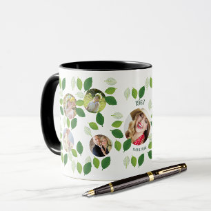 Mug Année de naissance Family Tree PHOTO Collage Anniv