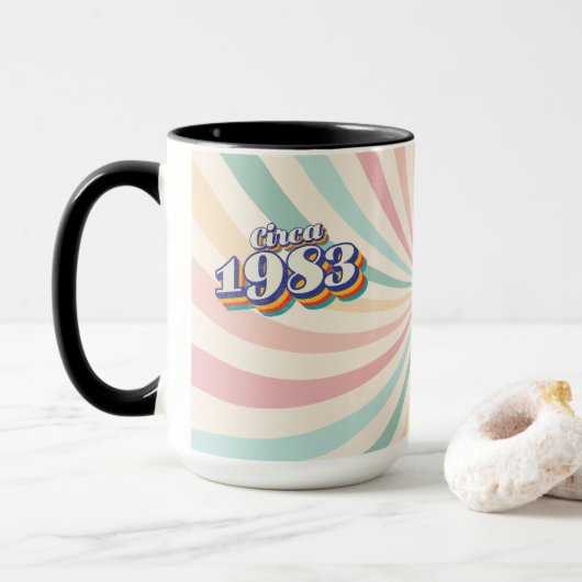 Mug Année de naissance - Vers 1983 (Avec donut)