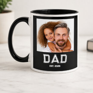Mug Année de Papa Minimaliste Établie Photo de Nouveau