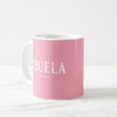 Mug Année d'établissement de Abuela rose (Devant gauche)