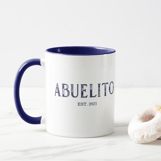 Mug Année d'établissement de Blue Abuelito (Avec donut)