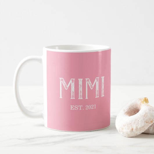 Mug Année d'établissement de Pink Mimi (Avec donut)