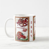 Mug Année du bois du dragon Personnaliser (Gauche)