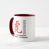 Mug Année du cadeau chinois d'astrologie de tigre (Devant gauche)