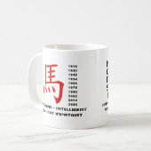 Mug Année du caractère de cheval (Devant gauche)