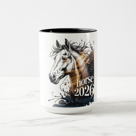 Mug Année du Cheval 2026 (Centre)