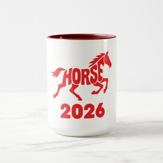 Mug Année du Cheval 2026 (Centre)