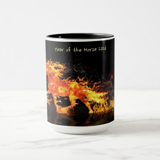 Mug Année du Cheval 2026 (Cheval de Feu) (Centre)