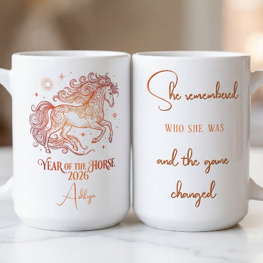 Mug Année du Cheval Motivationnel